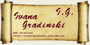 Ivana Gradinski vizit kartica